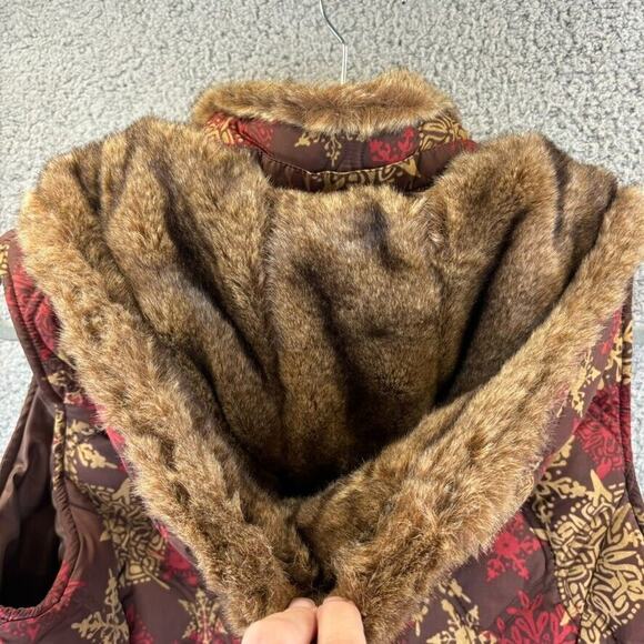 Eddie Bauer Puffer Vest Womens Large Cabin Gorpcore Goose Down Removable Hood - Picture 11 of 12